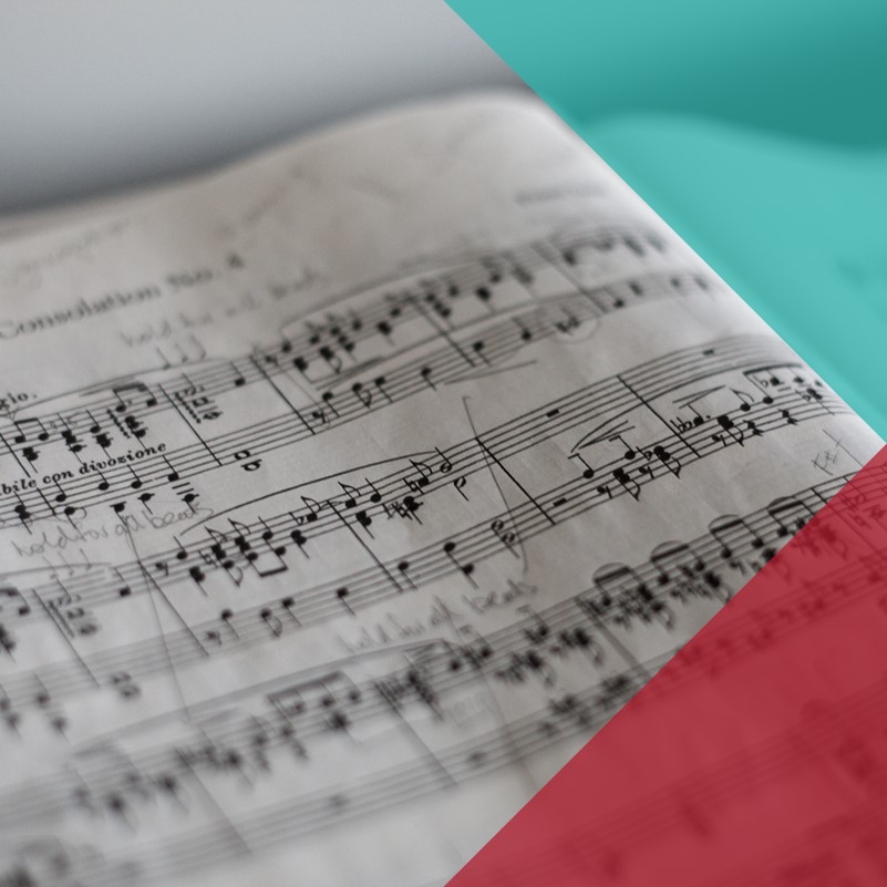 A photograph of sheet music